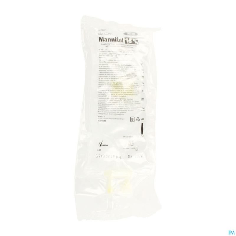 Bx pl mannitol 15% viaflo zakken sacs 20 x 500ml