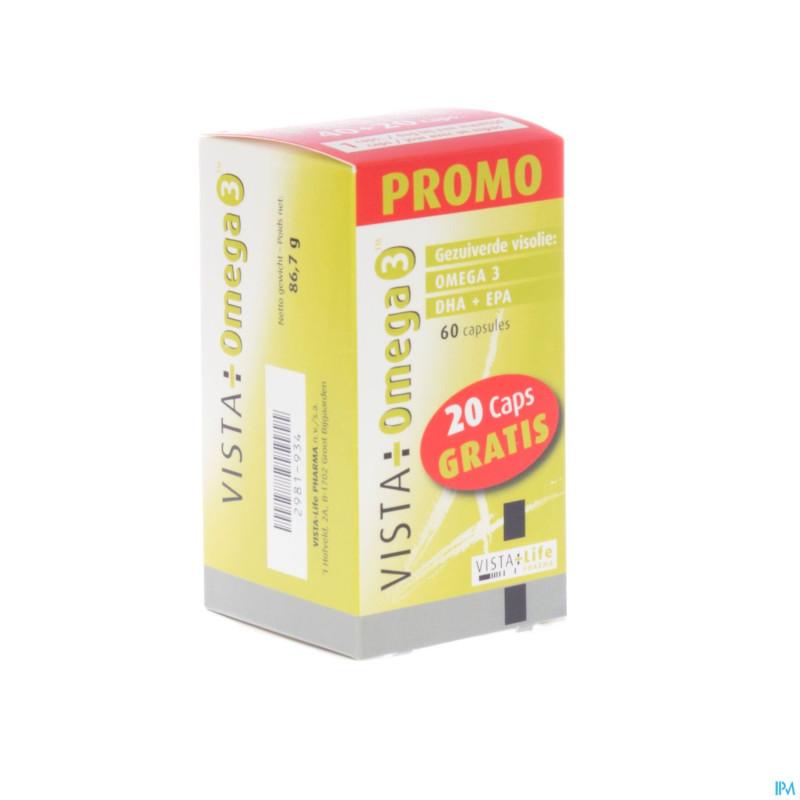 Vista omega 3    caps  60 40+20 promo