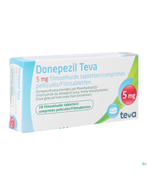Donepezil teva  5,0 mg comp enrobe 28x  5,0 mg