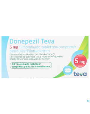 Donepezil teva  5,0 mg comp enrobe 28x  5,0 mg