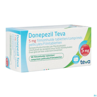 Donepezil teva  5,0 mg comp enrobe 98x  5,0 mg