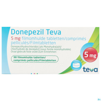 Donepezil teva  5,0 mg comp enrobe 98x  5,0 mg
