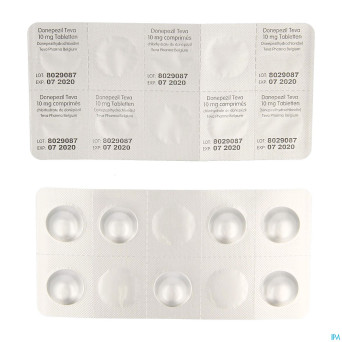 Donepezil teva 10,0 mg comp enrobe 28x 10,0 mg