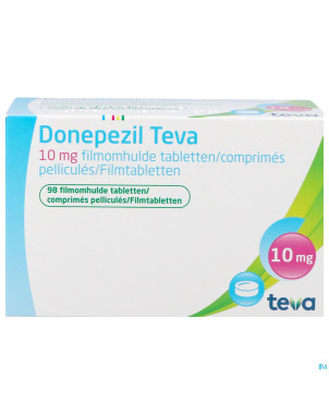 Donepezil teva 10,0 mg comp enrobe 98x 10,0 mg