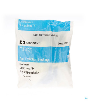 Rest.e.d. bas genou 7594  l xlong   blanc