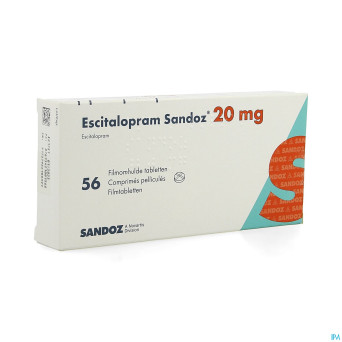 Escitalopram sandoz 20 mg comp pell 56 x 20 mg