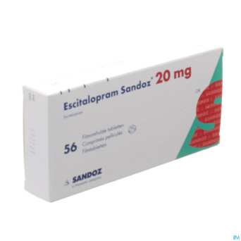 Escitalopram sandoz 20 mg comp pell 56 x 20 mg