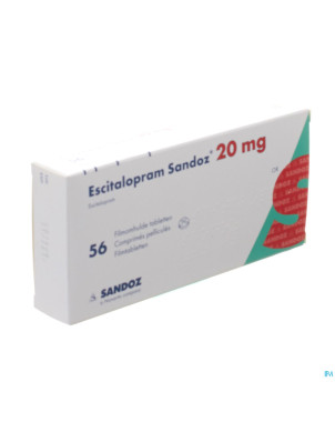 Escitalopram sandoz 20 mg comp pell 56 x 20 mg