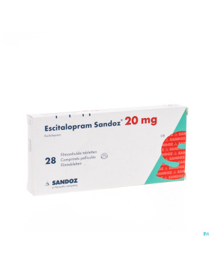 Escitalopram sandoz 20 mg comp pell 28 x 20 mg