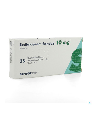 Escitalopram sandoz 10 mg comp pell 28 x 10 mg