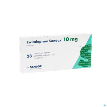 Escitalopram sandoz 10 mg comp pell 28 x 10 mg