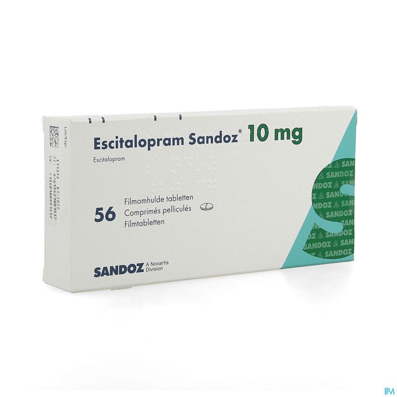 Escitalopram sandoz 10 mg comp pell 56 x 10 mg