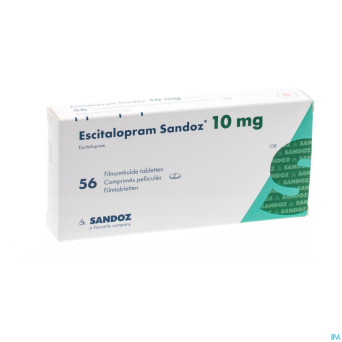 Escitalopram sandoz 10 mg comp pell 56 x 10 mg