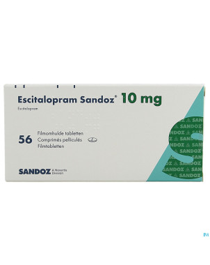 Escitalopram sandoz 10 mg comp pell 56 x 10 mg