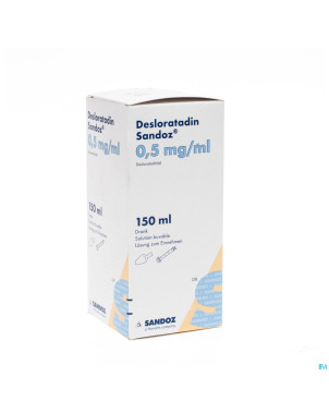 Desloratadine sandoz 150 ml susp 0,5 mg