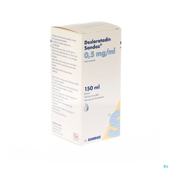 Desloratadine sandoz 150 ml susp 0,5 mg