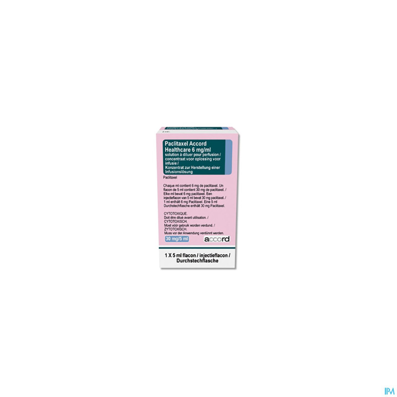 Paclitaxel accord 6mg/ml sol dil perf iv fl  5,0ml