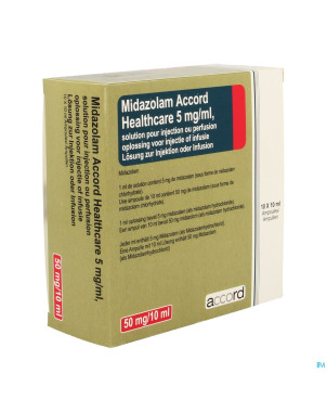 Midazolam accord 5mg/ml sol inj amp 10x10ml
