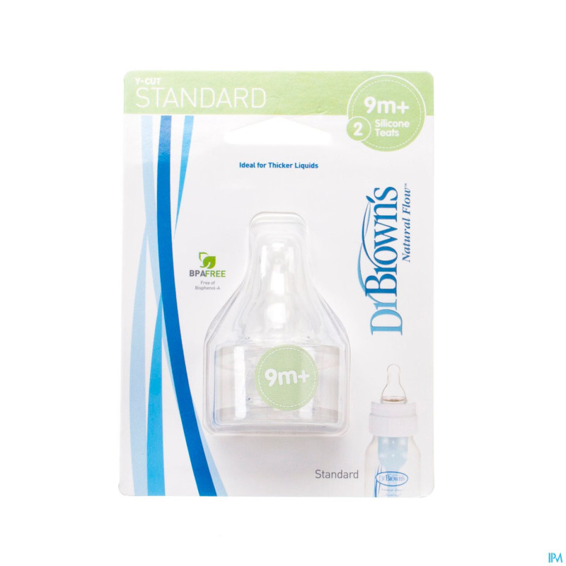 Dr brown 2 tetines verre level y