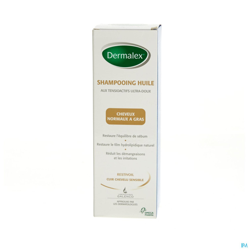 Dermalex shamp huile chev normaux a gras 250 ml