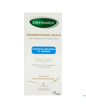 Dermalex shamp huile chev defibres abimes 250 ml
