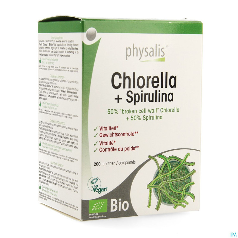 Physalis chlorella + spirulina bio comp 200
