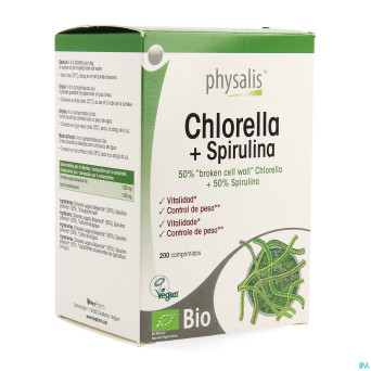 Physalis chlorella + spirulina bio comp 200