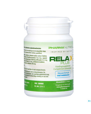 Relax plus vegecaps 60    pharmanutrics