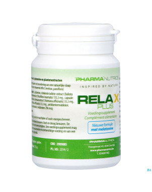 Relax plus vegecaps 60    pharmanutrics