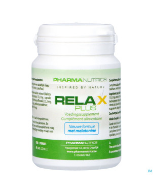Relax plus vegecaps 60    pharmanutrics