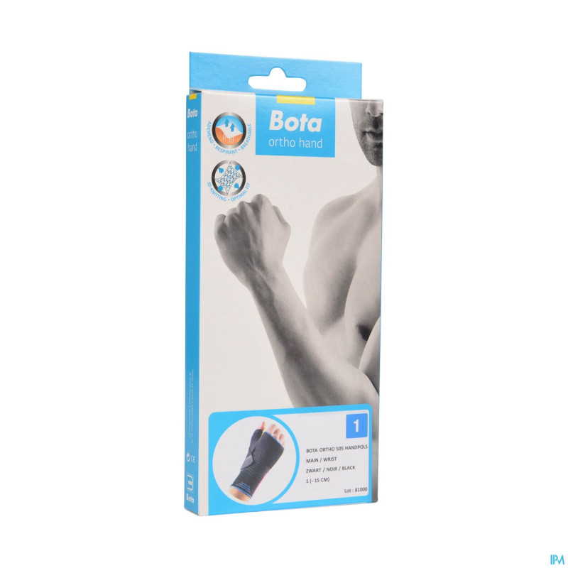 Bota ortho serre poignet main 505 noir  n1