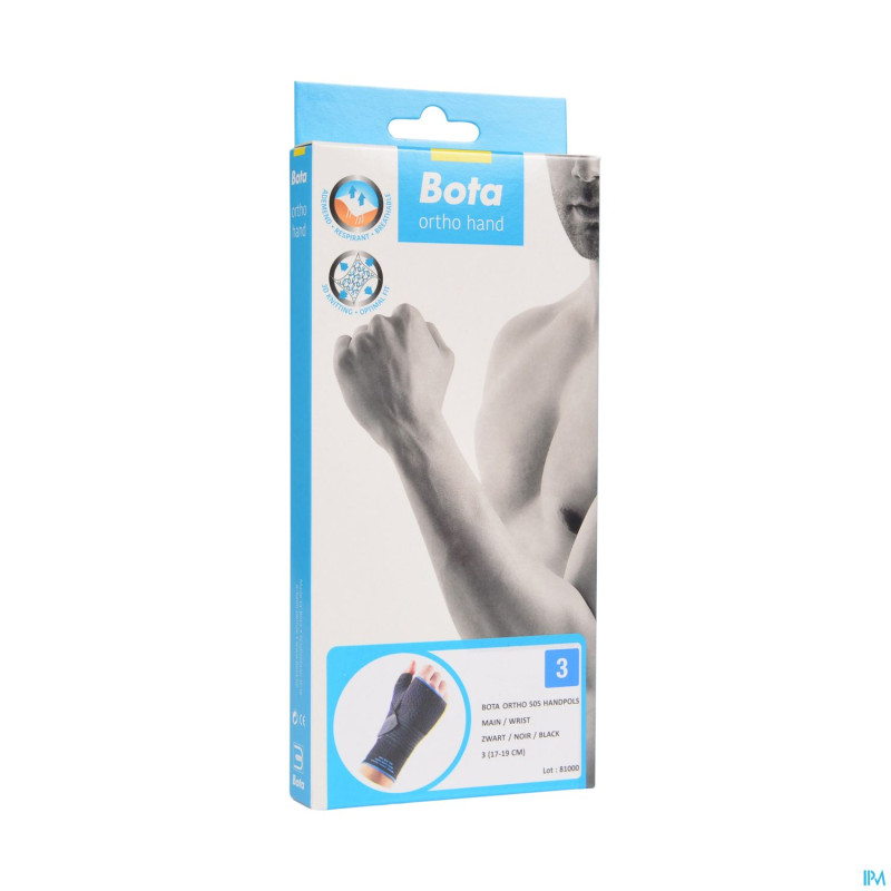 Bota ortho serre poignet main 505 noir  n3