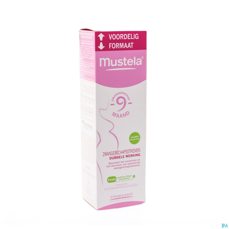 Mustela 9m vergetures double action  250ml
