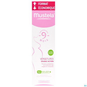 Mustela 9m vergetures double action  250ml