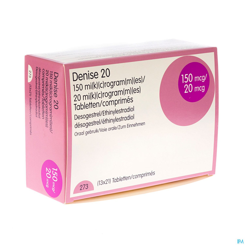 Denise 20 150mcg/20mcg teva comp 273