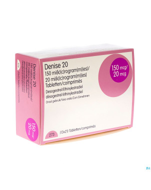 Denise 20 150mcg/20mcg teva comp 273