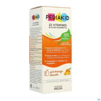 Pediakid 22 vitamines & oligo elements fl 125ml