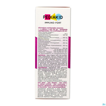 Pediakid immuno fortifiant sol buv fl 125ml