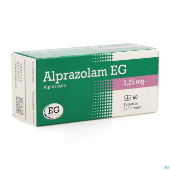 Alprazolam eg comp 60x0,25mg