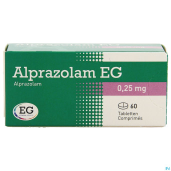 Alprazolam eg comp 60x0,25mg