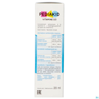 Pediakid vitamine d3 sol buv fl 20ml