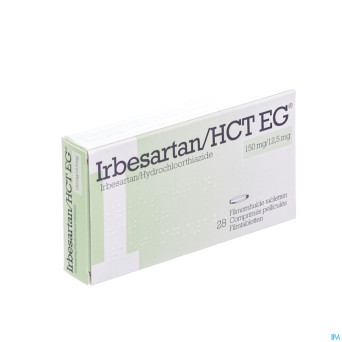 Irbesartan hct eg 150 mg/12,5 mg comp pell 28