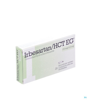 Irbesartan hct eg 150 mg/12,5 mg comp pell 28