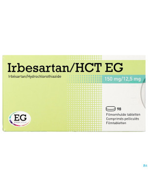 Irbesartan hct eg 150 mg/12,5 mg comp pell 98