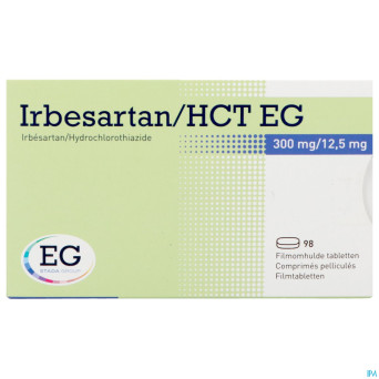 Irbesartan hct eg 300 mg/12,5 mg comp pell 98
