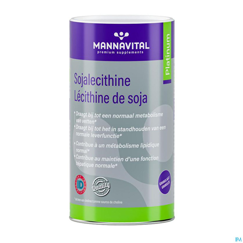 Mannavital soja lecithine platinum gran 500 gr