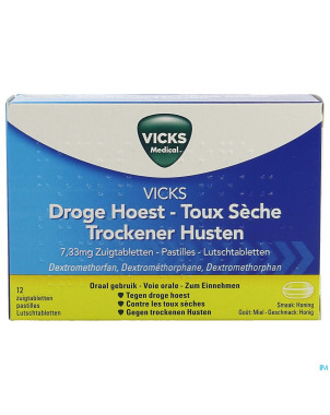 Vicks vapotabs antitussif comp sucer 12
