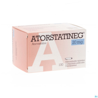Atorvastatine eurogenerics 20mg comp pell 100