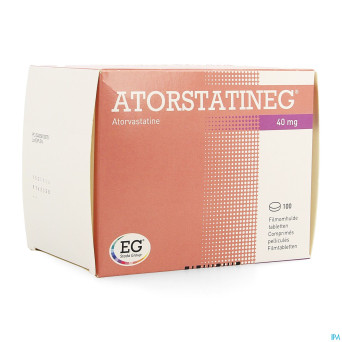 Atorstatineg 40 mg comp pell 100