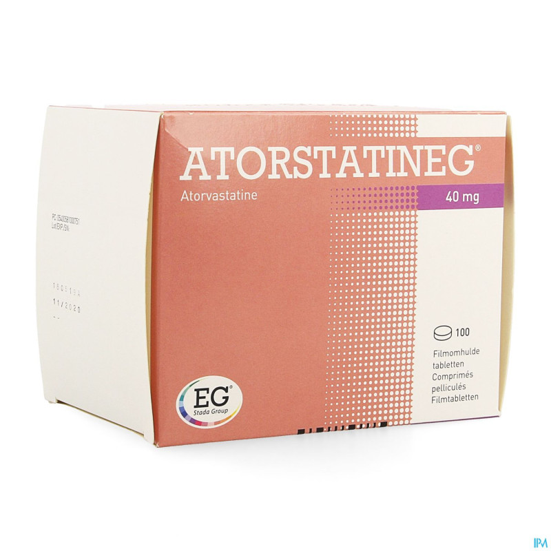 Atorstatineg 40 mg comp pell 100